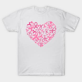 Cancer heart ribbons T-Shirt